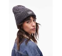 Levi's Women's Backpatch Beanie-Holiday Cable Knit Berretto, Erica Luce Grigio, Taglia Unica Donna