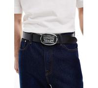 Levi's - Billy - Cintura in pelle nera con fibbia-Nero 105 cm