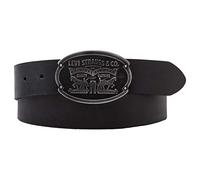 Levi's Billy Plaque Belt Cintura, Nero Regolare, 100 cm Uomo