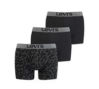 Levi's Black Leopard all-Over Print Men's Boxer Briefs (3 Pack) Slip, Nero, XL (Pacco da 3) Uomo