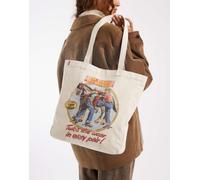 Levi's - Borsa shopping color pietra con grafica con cowboy-Neutro One Size