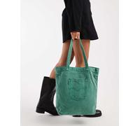 Levi's - Borsa shopping in denim verde con design con tasca posteriore One Size