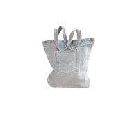 Levi's - Borsa shopping in denim grigia con design con tasca posteriore-Grigio One Size
