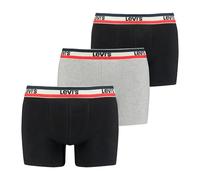 Levi's Boxer, Boxer Uomo, Nero/Grigio, M