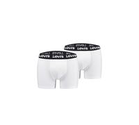 Levis - Boxer da uomo con logo Repeat, confezione da 2, bianco / nero, M