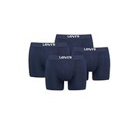 Levi's Boxer da uomo in cotone biologico, confezione da 4 pezzi, blu navy, M