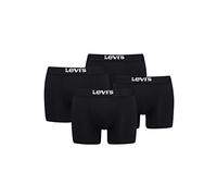 Levi's Boxer da uomo in cotone biologico, confezione da 4 pezzi, Nero , M