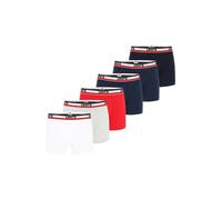 Levi's Sprtswr Logo Boxer Brief Org Co 6P Ecom, Uomo, Blu/Rosso/Grigio, XXL, (pacco da 6)