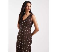Levi's - Brita - Vestito sottoveste marrone con stampa a fiorellini-Blu XS