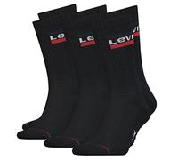 LEVIS Calzini da uomo Regular Cut 120SF SPRT LT, confezione da 3 paia di calzini sportivi in cotone, 35-38, 39-42, 43-46, colore: nero, bianco, blu, grigio, taglia: 35-38, colore: nero (003)