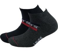 Calze Levi's Low Cut Logo grigio scuro nero (2 paia) - 43-46