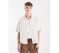Levi's - Camicia a maniche corte squadrata stile western écru-Bianco XL