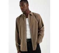 Levi's camicia autentica button-down in beige scuro-Verde L