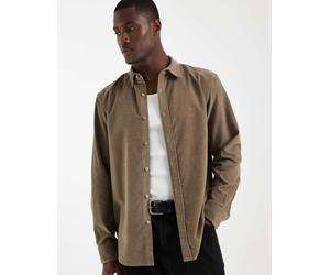 Levi's camicia autentica button-down in beige scuro-Verde L