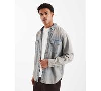 Levi's - Camicia comoda stile western in denim lavaggio stone wash-Neutro XL