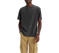 Levi's SS 3 Button Henley Maglietta a Maniche Lunghe Senza Collo, Black Oyster, S Uomo