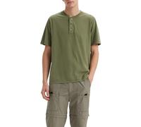 Levi's Camicia da Uomo Short-Sleeve Button Henley, Bluish Olive, XL