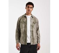 Levi's - Camicia di jeans comoda stile western con stampa mimetica-Verde M