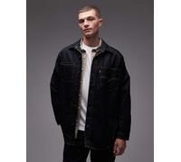 Levi's - Camicia giacca in denim lavaggio medio intrecciata-Blu S