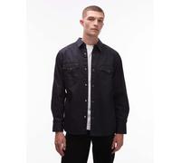 Levi's - Camicia taglio comodo in denim lavaggio scuro stile western-Blu navy S