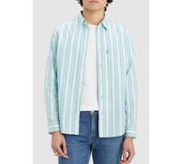 Levi's Camicia Uomo Maniche Lunghe Shirt Man Blue Stripe, Verde/Bianco/Blu, S