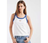 Levi's - Canotta bianca a coste con scollo a vogatore e stampa di limone-Bianco L