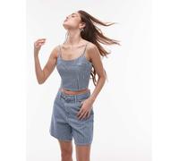 Levi's - Canottiera blu in denim a righe in coordinato L