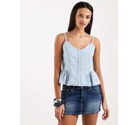 Levi's canottiera floreale con bottoni, blu M