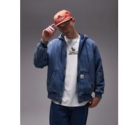 Levi's - Capsule Potrero - Bomber in denim lavaggio medio comodo con cappuccio-Blu M