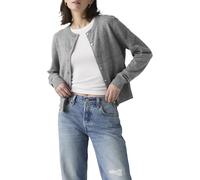 Levi's Tara Super Soft Crewneck Cardi Maglione Cardigan, Dark Heather Gray Br, S Donna