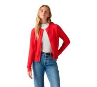 Levi's Cardigan da Donna Tara Super Soft Girocollo Cardi, Rosso Vivo, S