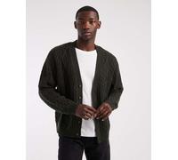 Levi's - Cardigan in maglia spessa misto lana verde scuro-Marrone XL