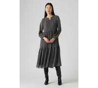 Levi's Cielo Georgette Dress Lino Geo Caviar Taglia: S | Abiti Midi Outlet | Donna |