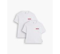 Levi's - Confezione da 2 t-shirt blu navy e bianca con etichetta con logo-Multicolore XL