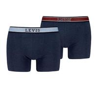 Levi's Cotone Organico Colleagic Boxer Briefs, Blue Melange Combo, XL (Pacco da 2) Uomo