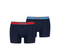 Levi's Cotone Organico Colleagic Boxer Briefs, Navy Red Combo, XL (Pacco da 2) Uomo