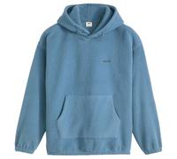 Levi's - Felpa con cappuccio in pile borg blu medio con logo tono su tono L
