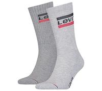 Levi's Crew, Calzini Unisex - Adulto, Grigio, 35-38