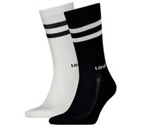 Levi's Crew, Calzini Unisex - Adulto, Nero/Bianco, 39-42