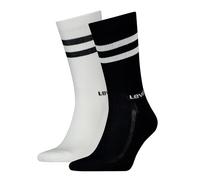 Levi's Crew, Calzini Unisex - Adulto, Nero/Bianco, 43-46
