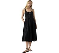 Levi's Donna Abito Midi Ravina con Chiusura con Bottoni, Linea a Trapezio, Nero (Anthracite Night), L