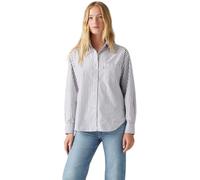 Levi's Donna Camicia in Jeans Harlie in Cotone con Colletto a Punta, Blu (Marinas Stripe Navy), XS