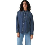 Levi's Donna Camicia in Jeans Harlie in Cotone con Colletto a Punta, Blu (Play Around), M