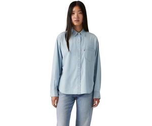 Levi's Donna Camicia in Jeans Harlie in Cotone con Colletto a Punta, Blu (Where Is She), XS