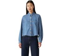 Levi's Donna Camicia in Jeans Tyla con Colletto a Punta, Standard Fit, Blu (Bright Mid Stone), XXS