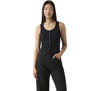 Levi's Donna Canotta Dry Goods Pointelle con Scollo Rotondo, Slim Fit, Nero (Anthracite Night), M