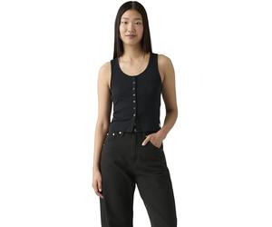 Levi's Donna Canotta Dry Goods Pointelle con Scollo Rotondo, Slim Fit, Nero (Anthracite Night), XS
