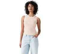 Levi's Donna Canotta Ocean con Scollo Rotondo, Slim Fit, Multicolore (Jules Stripe Egret E), S