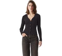 Levi's Donna Cardigan Tulip con Scollo a V, Slim Fit, Nero (Caviar), L