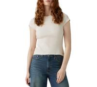 Levi's Donna Dry Goods Waffel-T-Shirt mit Flügelärmeln Gardenia White S